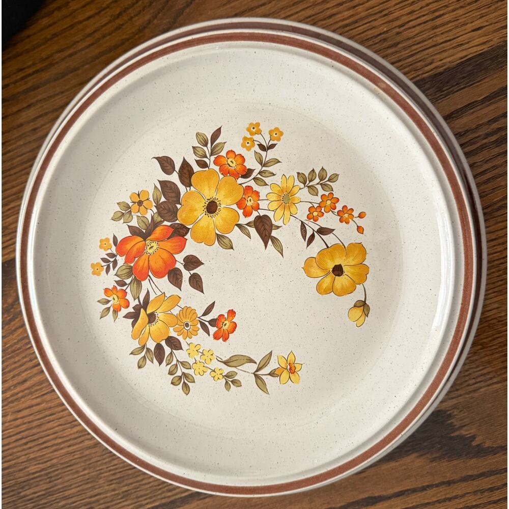 Vintage 70s Hearthside Chablis Stoneware Plate Set - Picture 13 of 15